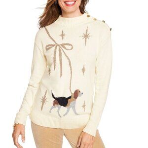 Talbots NWOT Mock Neck Sweater Delightful Dog 2025 Size S